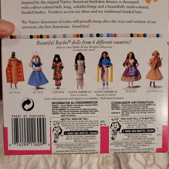 Native American 2nd in Series Dolls of the World Barbie - Picture 17 of 17